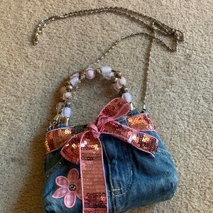 Mini Denim Bootie Bag